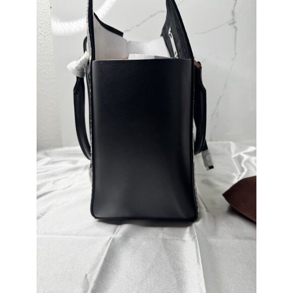 Michael Kors Collection Miranda Large Tote Black White Python Snake Leather Bag - Picture 5 of 13